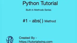Python abs() Method With Examples