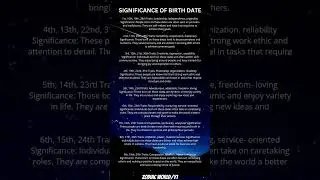 Significance of your birth date #shorts #astrology #numerology #zodiac