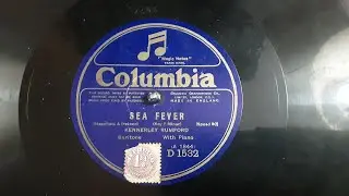 Sea Fever Sung By Kennerly Rumford Baritone Rare 80 rpm shellac record