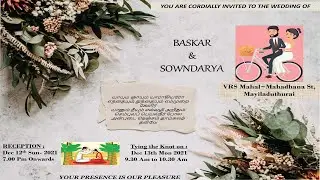 BASKAR & SOWNDARYA (WEDDING)