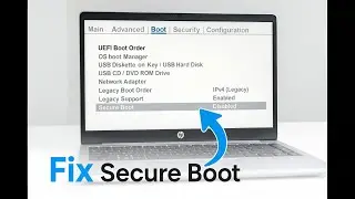 How To Fix Unable To Enable Secure Boot Option In HP Laptop BIOS