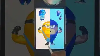 Mega minion as boredom and sadness art #shorts
