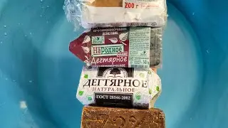 АСМР/Мыление /Хозяйственное и дегтярное мыло/пена/Губка/ASMR Household soap, tar soap/sponge/foam