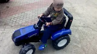Наш малий тракторист :)