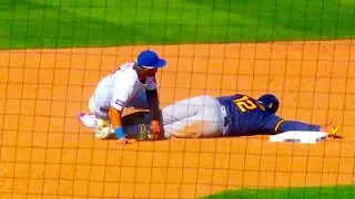 Benches CLEAR in the Brewers Mets Game When Jeff McNeil Got Upset at Rhys Hoskins slide into second!