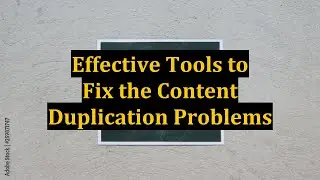 Effective Tools to Fix the Content Duplication Problems