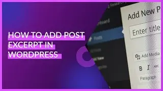 How To Add Post Excerpt In WordPress | WordPress Tutorials