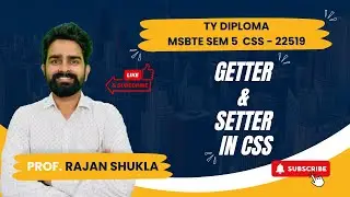 Getter And Setter in CSS | MSBTE SEM 5 - CSS - 22519 | FOR FOR IT / CO / AIML | TY DIPLOMA