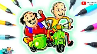 #MotuPatlu #Drawing | #vootkids #Motu #Patlu #CartoonDrawing | #toons #Colouring #Picture #Page
