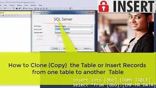 9.SQL Server: Insert Data Into Table |Copy Table Data| Clone Tabel (Telugu)