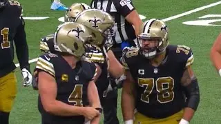 Derek Carr & Erik McCoy (TEAMMATES) HEATED After Sack 😳 Saints vs Panthers 2023 Highlights