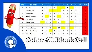 Color All Blank Cell Shortcut in Excel