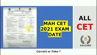 All MH CET 2021 Exam Date out ? Correct or Fake ?