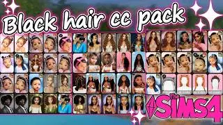 sims 4 beautiful black hair cc folder female male kids / ALL IN ONE CC PACK THE SIMS 4