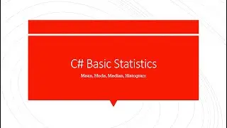 C# Basic Statistics   Mean Mode Median and Histogram