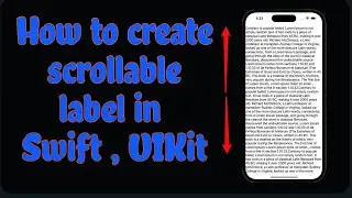 How to create dynamic scrollable UILabel programmatically in Swift, UIKit, XCode, 2023  