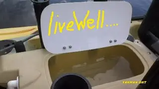 Kayak live well bait tank with a pump on the Raptor G1 fishing Kayak