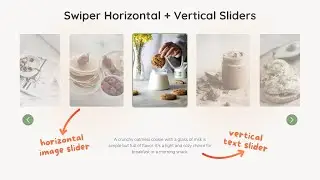 Sync Horizontal Image + Vertical Text Sliders | Swiper JS
