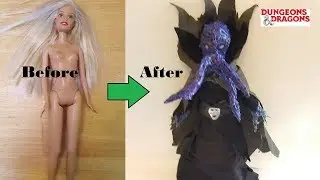 BARBIE MAKEOVER! I  turn Barbie into an Illithid / Mindflayer - a Dungeons and Dragons DIY