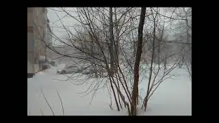 ФУТАЖ.  Зима.  Метель.