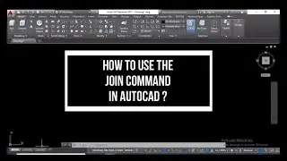 HOW TO USE THE JOIN COMMAND IN AUTOCAD?