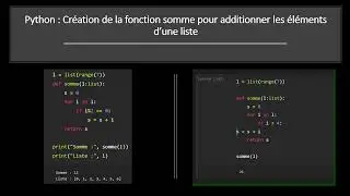 Python : Fonction somme pour additionner les éléments d'une liste