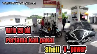 Nyobain Shell V- Power Di Vario 125 old || Motovloggresik