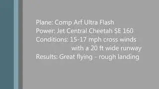 Comp Arf Ultra Flash Jet Central Cheetah 160 Insanely fast pass high crosswinds