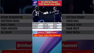 Scotland Squad T20 World Cup 2024. 