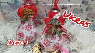 ♻️Ukras od sijalice(Ideja 1)🎄💡