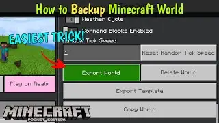 Best Trick | How to Take Backup of Minecraft World Android
