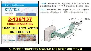 2-136 | Chapter 2: Force Vectors | Hibbeler Statics 14th ed | Engineers Academy