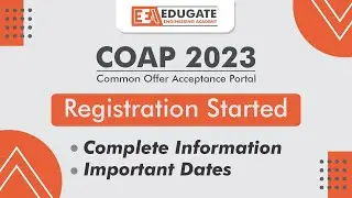 COAP 2023 Registration Started | Check complete details | Important Dates