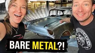 57 Chevy + paint stripper = BARE METAL!!!