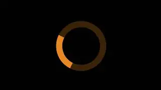 Orange Spinning Circle Loading Animation – Green & Black Screen