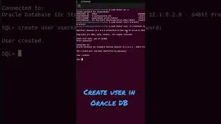 create user and grand admin privileges on oracle database