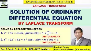 Application of Laplace Transform | Solution of Ordinary Differential Equation by Laplace Transform