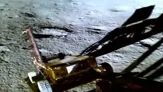 ISRO's Pragyaan rover walks down the ramp onto the moon surface