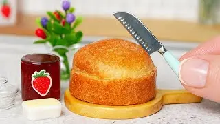 Simple Recipe for Miniature Homemade Bread 🍞🤗 Real Food Cooked in a Mini Kitchen 👌
