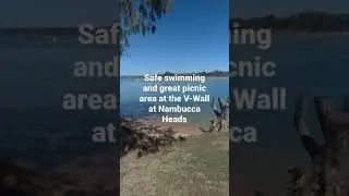 Safe swimming and pleasant picnic area at Nambucca Heads V-Wall