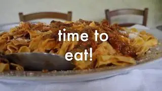 Making bow tie Pasta in Italy