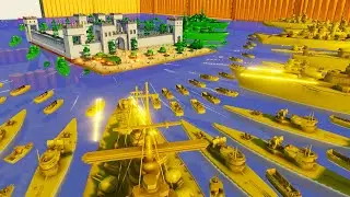 Can Green Army Men Hold ISLAND FORT vs INVASION!? - Attack on Toys