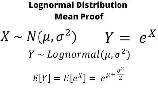 Lognormal Distribution Mean Proof
