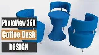 PhotoView 360 Tutorial | Coffee Table & Chair Setup #1 | 3d Rendering Tutorial