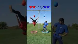 Loser gets wet! Parkour challenge 🎈💦 