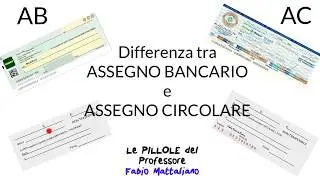 Differenza tra Assegno Bancario e Circolare