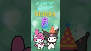 Video invitación con foto opcional - Kuromi y My Melody 