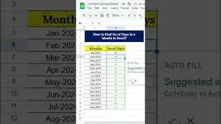 How to Find No  of Days in a Month in Google Sheet.