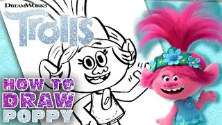 How to Draw POPPY   TROLLS WORLD TOUR   Draw #withme