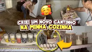 USEI O QUE JÁ TINNHA E FIZ UM  NOVO CANTINHO DO TEMPERO ❤️